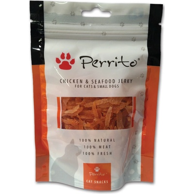 Perrito kuracie a morské plody jerky 100 g