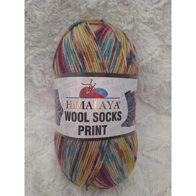Himalaya Příze Wool socks print - S63-01 barevná