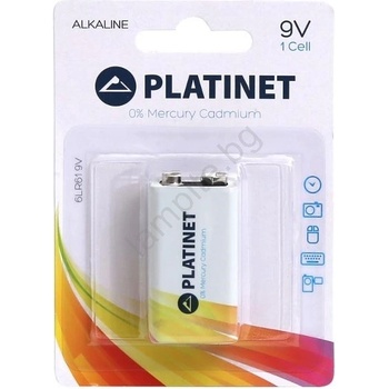 Platinet 1 бр. алкална батерия 6lr61 pro 9v (pl0168)