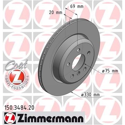 ZIMMERMANN Brzdový kotúč 150348420
