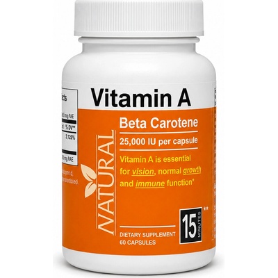 Natural Vitamín A s betakaroténom 25 000 IU 60 kapsúl