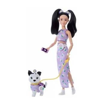 Mattel Barbie Jednakowa stylizacja Lalka i piesek - Kwiatki (JFP39)