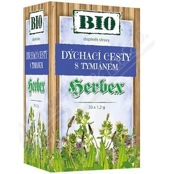 HERBEX BIO DÝCHACIE CESTY s tymiánom bylinná zmes čaj 20 x 1,2 g