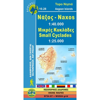 mapa Naxos 1:40 t.