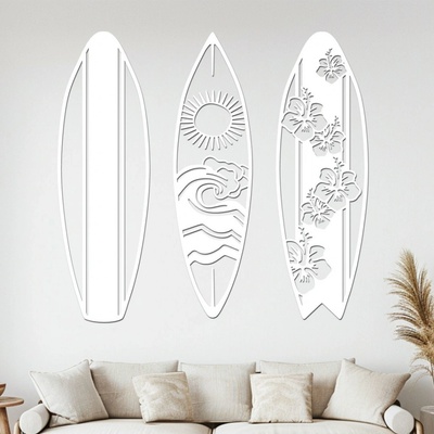 dřevo života Dřevěný obraz SURF ALOHA Zvolte barvu dekoru: Bílá, Rozměry (cm): 100x95
