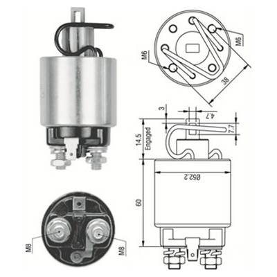MAGNETI MARELLI Elektromagnetický spínač, startér 940113050242