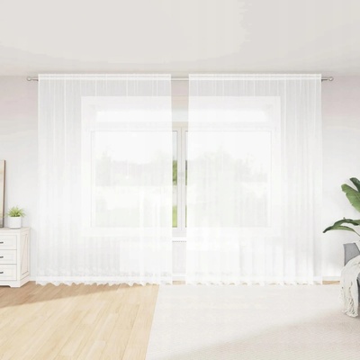 Závěsy se záclonami Bílé 300 x 280 cm Polyester