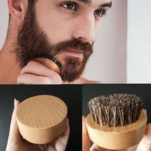 Beard Brush SL1400 Kulatý dřevěný kartáč na vousy, kančí štětiny 55 mm