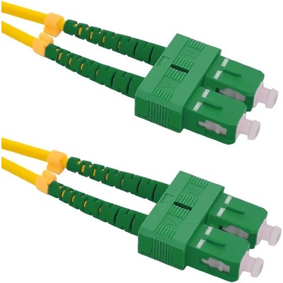 Qoltec 54005 Optic Patchcord SC/APC-SC/APC, Singlemode, 9/125, G652D, Duplex, 1m