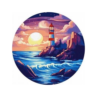 Ideyka Painting by numbers straddles the frame - On the shore