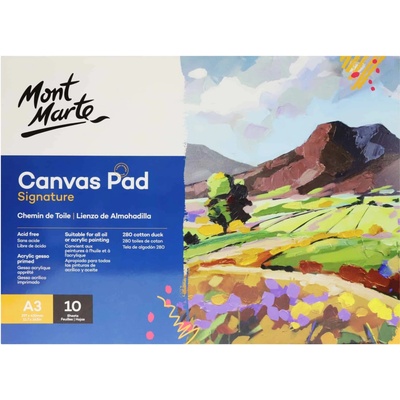 Mont Marte blok s malířským plátnem A3 280 g/m2 10 listů