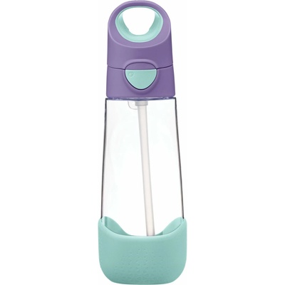 B.BOX Fľaša na pitie so slamkou lilac pop 9m+ 600 ml