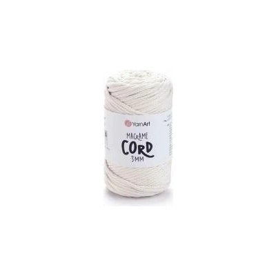 YarnArt Macrame Cord 3 mm 752 - smetanově bílá