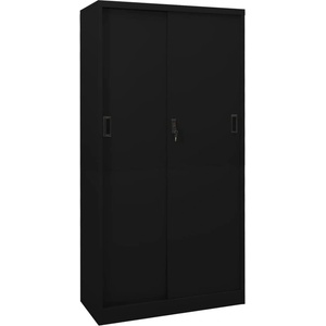  Офис шкаф с плъзгаща се врата, черен, 90x40x180 см, стомана - elemento - 598,99 лв