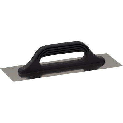 TOPTRADE hladítko nerezové, s plastovou rukoväťou, hladké, 480 x 130 mm