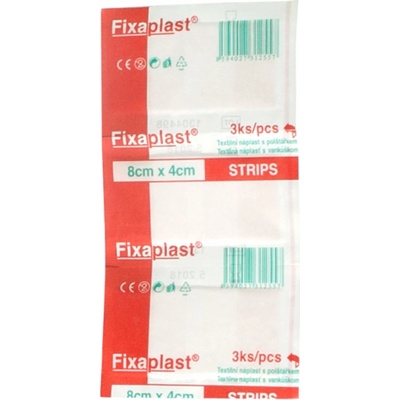 FIXAPLAST náplasť strips 8 cm x 4 cm