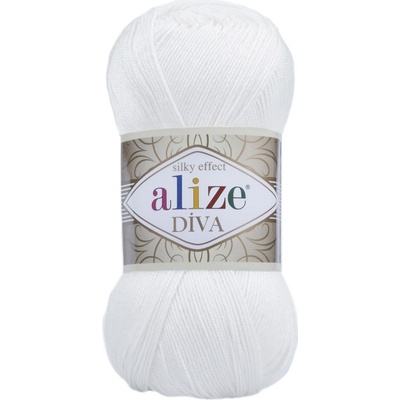 Příze Alize Diva 55 bílá