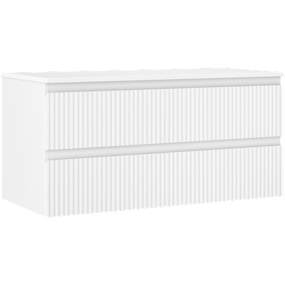 Mexen Rivel шкаф за баня под мивка 100 см с плот, 2 чекмеджета, рифлован, матово бял - 91A20-10047-2-BFFC01 (91A20-10047-2-BFFC01)