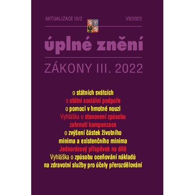 Aktualizace III/2 - o státní sociální podpoře, o pomoci v hmotné nouzi