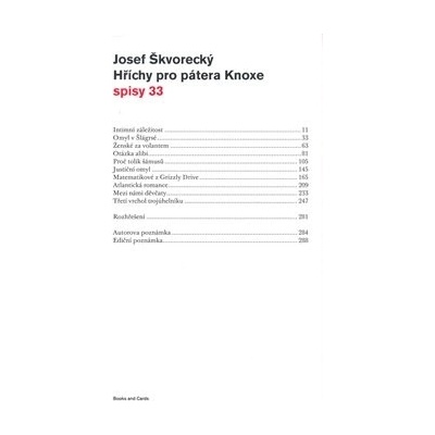 Hříchy pro pátera Knoxe - Škvorecký Josef