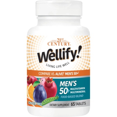 21st Century Wellify Men's 50+ Multivitamin, 65 таблетки, 21st Century (9224)