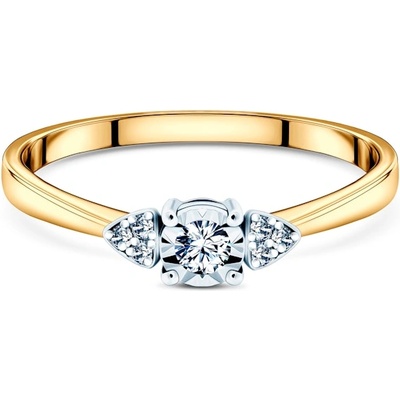 SAVICKI Годежен пръстен Savicki: двуцветно злато, диаманти