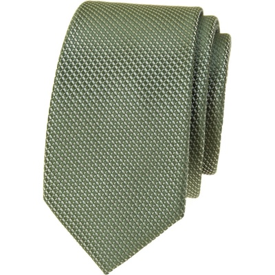 Avantgard Kravata Slim Lux 571-81337 zelená/olivová – Zboží Dáma