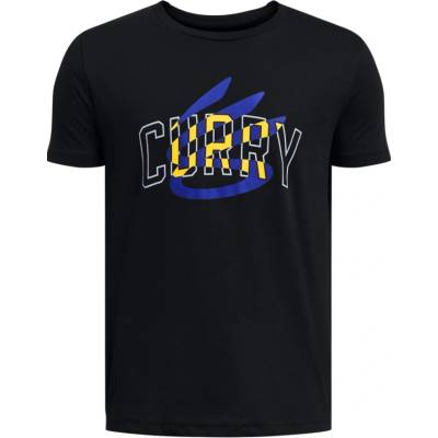 Under Armour Тениска Under Armour Curry Logo Tee-BLK 1383859-001 Размер YSM