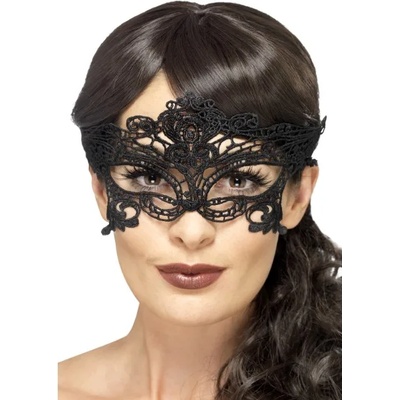 Fever Embroidered Lace Filigree Heart Eyemask 45628