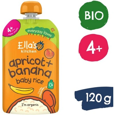 Ella's Kitchen BIO Детски ориз, банан и кайсия (120 г)