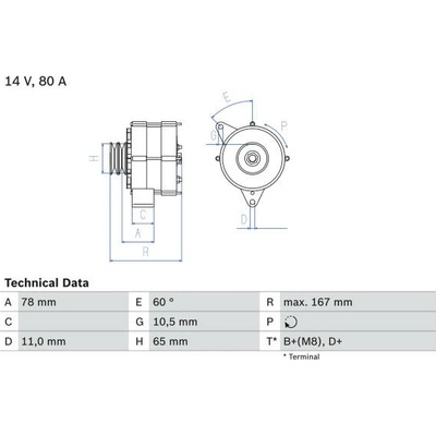 generátor BOSCH 0 986 034 120