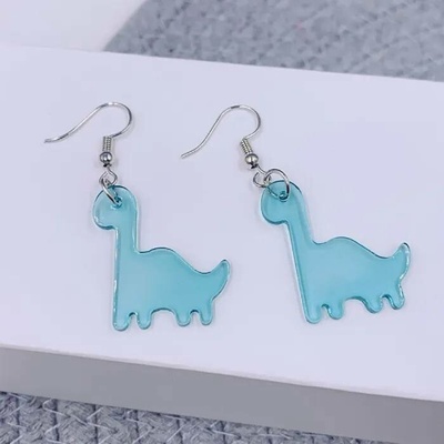 Fancy Co. náušnice visací Dinosaurus Baby tyrkysová EA995