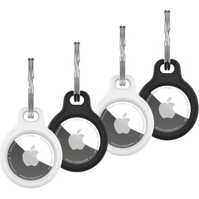 Fixed silky pro Apple AirTag 2x černé + 2x bílé FIXSILD4-756
