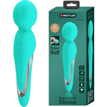 Image 1 of Pretty Love Walter Super Soft Silicone Mini Massage Wand Aqua Green