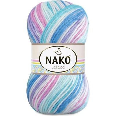 Pletací příze Nako Lolipop 80433 - růžovomodrá