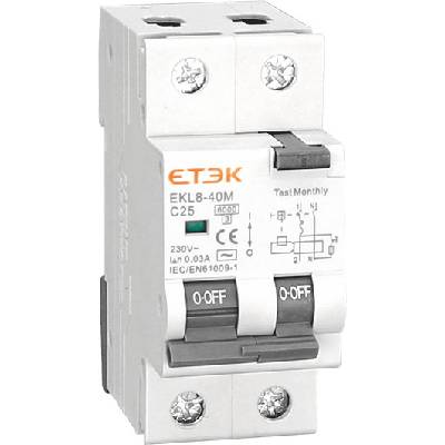 Etek 1-pólový+N B/10A 6kA A 30mA EKL8-40M