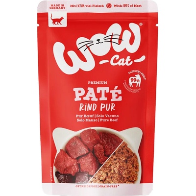 WOW Cat Paté Adult Hovězí 125 g