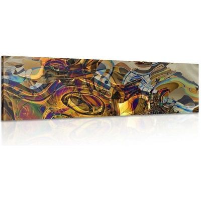 Obraz v abstraktem zlatém designu - 120x40
