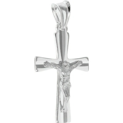 Argento Stříbrný přívěsek křížek s Ježíšem 85549