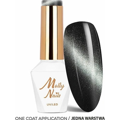 MOLLY Gél lak MOLLY NAILS CAT EYE Seduction Nr 240 Black Obsession 8 g