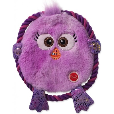 Dog Fantasy Monsters kuře šustící s provazem fialové 18 cm