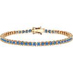SAVICKI Тенис гривна Luminy 3, 2 мм: злато, сини сапфири - savicki - 11 124,76 лв