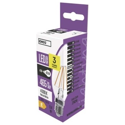 Emos Lighting LED žárovka Filament Candle 4W E14 neutrální bílá