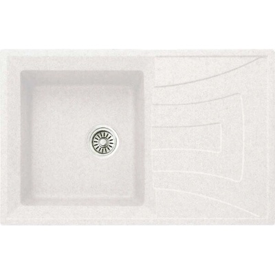 Inter Ceramic Кухненска мивка гранитна 8104 - бяла (8104 БЯЛА)