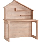 Carmen Детско бюро Carmen MY HOUSE, 120х149х60 см, 2 рафта, USB + Type C, Кафяв/натурален
