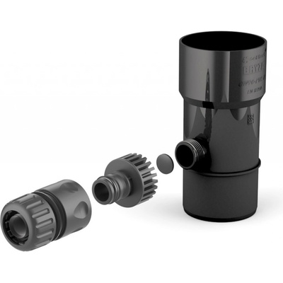 Bryza Sběrač dešťové vody Ø 90 mm se závitem 1" RAL 9005 černý