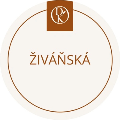 Davídkovo koření Etiketa Živáňská béžová průměr 4,5 cm 1 ks