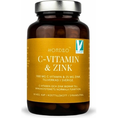 Nordbo Vitamin C Zinok 50 kapsúl