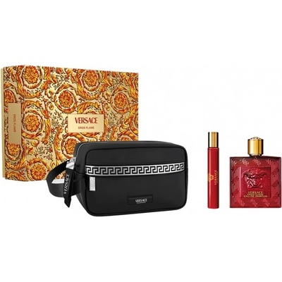 Versace Eros Flame Комплект (EDP 100ml + EDP 10ml + Trousse) за Мъже