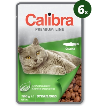 Calibra Cat Premium Sterilised Salmon 6 x 100 g